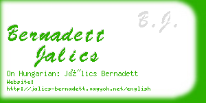 bernadett jalics business card